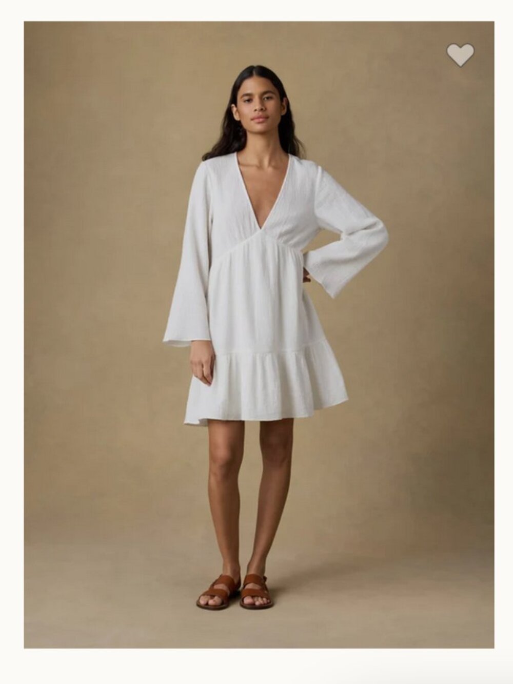Dune Cotton Gauze Oceana Dress, White, Size Medium